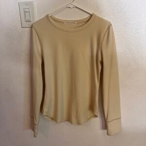 Stitch and feather long sleeve sweater